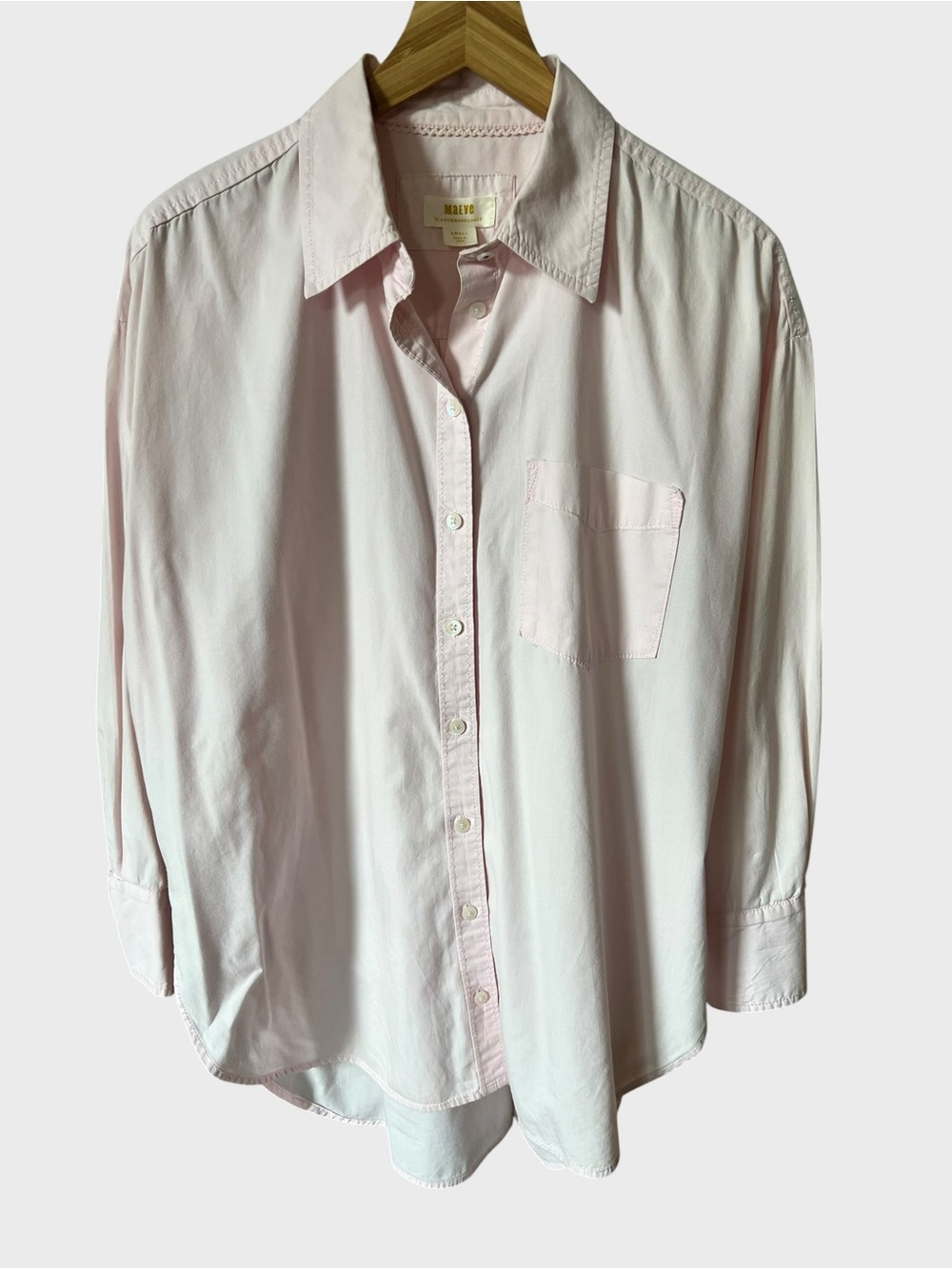 Maeve by Anthropologie Light Pink Button-Up Shirt